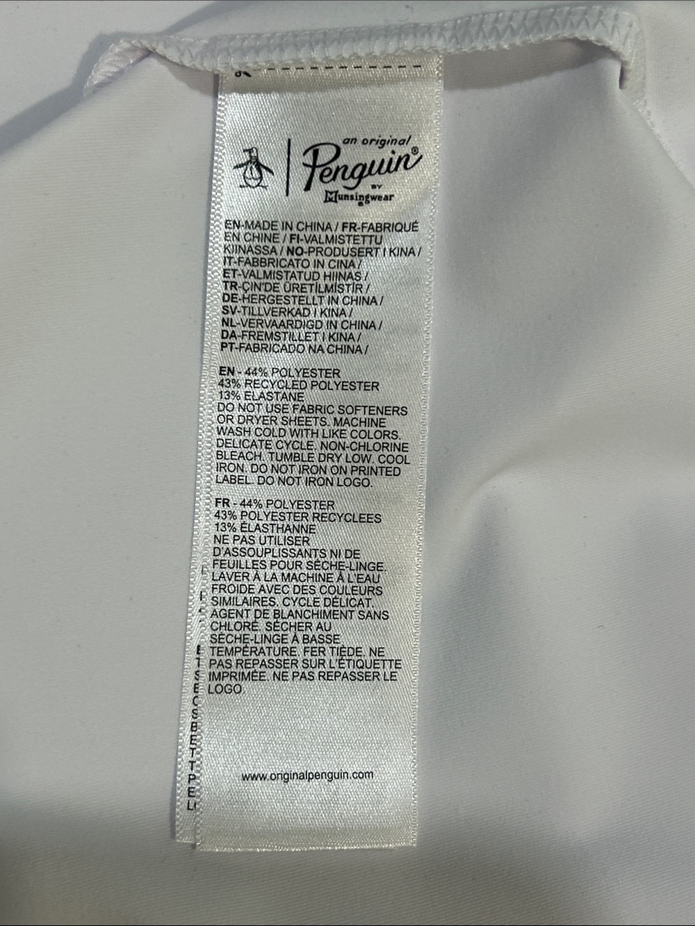 Original Penguin White V-Neck Sleeveless Tennis Dress with Black Trim - Picture 4 of 4